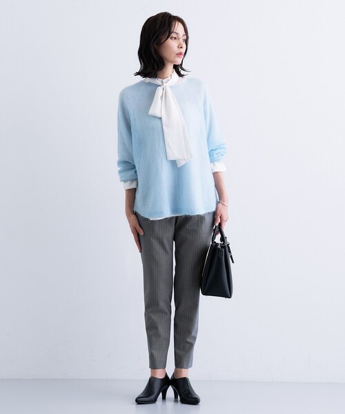 INDIVI(インディヴィ)の「【洗える/裏起毛】ストレッチウォームパンツ(その他パンツ・レディース・グリーン/ネイビー/ライトグレー系8/アイボリー/グレー系2/ブラック・03/05/12/13/15 /19/34/36/38/40/42)」の9枚目の写真