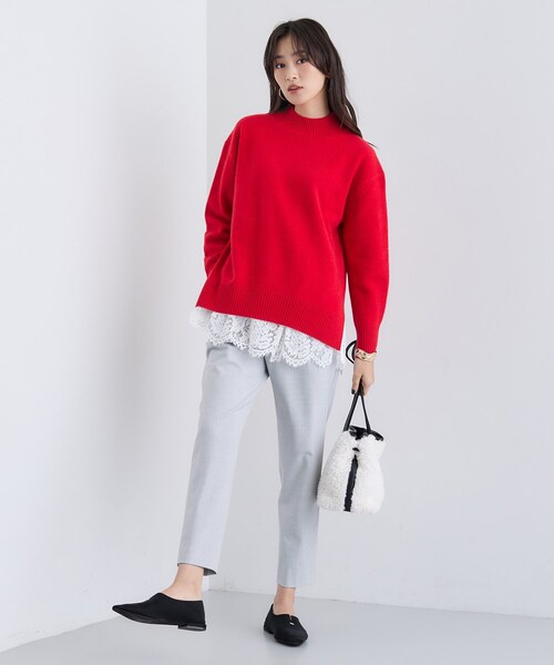 INDIVI(インディヴィ)の「【洗える/裏起毛】ストレッチウォームパンツ(その他パンツ・レディース・グリーン/ネイビー/ライトグレー系8/アイボリー/グレー系2/ブラック・03/05/12/13/15 /19/34/36/38/40/42)」の14枚目の写真