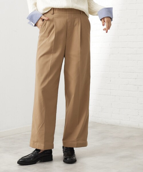 THE SHOP TK （ザ ショップ ティーケー ）の「【ラクで快適】ハイパーストレッチ あったか裏起毛ワイドパンツ（その他パンツ・レディース・ベージュ/ネイビー/ブラック/グレー・11/13/12）」の4枚目の写真