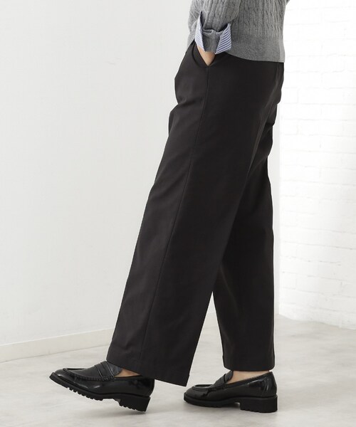 THE SHOP TK （ザ ショップ ティーケー ）の「【ラクで快適】ハイパーストレッチ あったか裏起毛ワイドパンツ（その他パンツ・レディース・ベージュ/ネイビー/ブラック/グレー・11/13/12）」の9枚目の写真