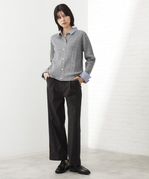 THE SHOP TK （ザ ショップ ティーケー ）の「【ラクで快適】ハイパーストレッチ あったか裏起毛ワイドパンツ（その他パンツ・レディース・ベージュ/ネイビー/ブラック/グレー・11/13/12）」の11枚目の写真