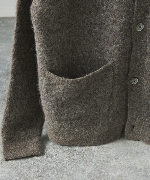 JOURNAL STANDARD（ジャーナルスタンダード）の「ヤク アルパカ ブレンド カーディガン（カーディガン/ボレロ・メンズ・ネイビー/オレンジ/ブラウン系その他/アイボリー・LARGE/MEDIUM）」の13枚目の写真