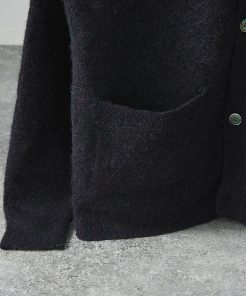 JOURNAL STANDARD（ジャーナルスタンダード）の「ヤク アルパカ ブレンド カーディガン（カーディガン/ボレロ・メンズ・ネイビー/オレンジ/ブラウン系その他/アイボリー・LARGE/MEDIUM）」の15枚目の写真