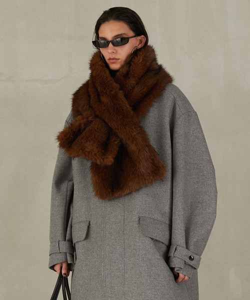 PRANK PROJECT(プランクプロジェクト)の「ファーマフラー / Fur Muffler(マフラー・レディース・ブラウン/ベージュ・FREE)」の7枚目の写真