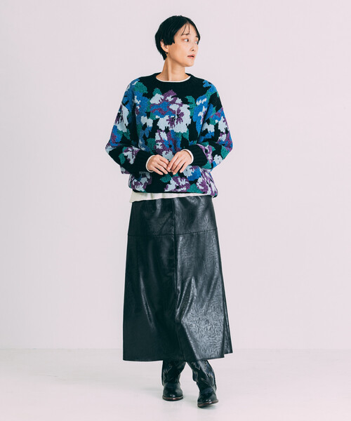 ❀⊱╮ღ fée⋆‧*̑⁺⋆ڿڰۣ 様　Freada フリーダ　花柄　ロングスカート セール】Freada/フリーダ ヘビーサテンスカート（スカート）｜Freada