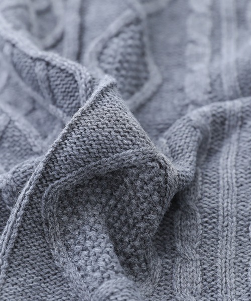 kOhAKU(コハク)の「『配色異素材切替ニットカーディガン』(カーディガン/ボレロ・レディース・杢グレー・FREE)」の11枚目の写真