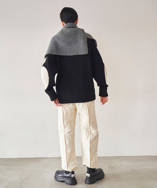 QUILTING DOCKING KNIT TOP（ニット/セーター）｜OMMO（オーエム