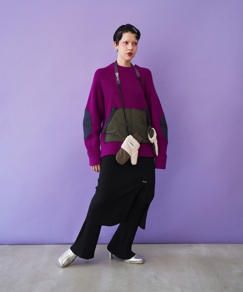 QUILTING DOCKING KNIT TOP（ニット/セーター）｜OMMO（オーエム