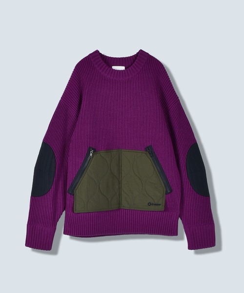 QUILTING DOCKING KNIT TOP（ニット/セーター）｜OMMO（オーエム