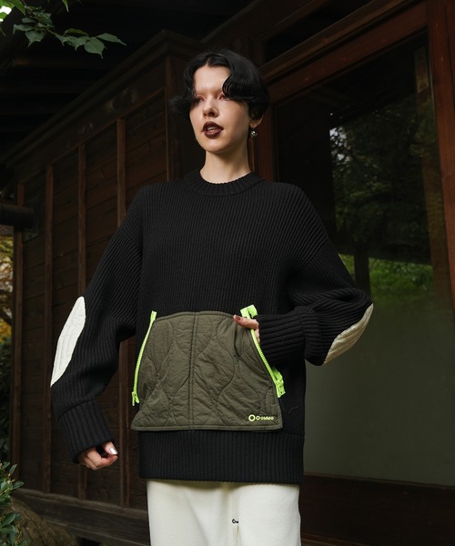 トップス OMMO QUILTING DOCKING KNIT TOP QUILTING DOCKING KNIT TOP（ニット/セーター）｜OMMO（オーエム
