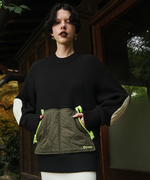 トップス OMMO QUILTING DOCKING KNIT TOP QUILTING DOCKING KNIT TOP（ニット/セーター）｜OMMO（オーエム