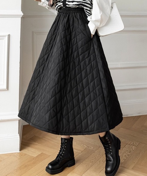 CADBURY（キャドバリー）の「ｷﾙﾃｨﾝｸﾞｷﾞｬｻﾞｰｽｶｰﾄ（スカート・レディース・ブラック/ブラウン/ホワイト・SMALL/X-LARGE/LARGE/MEDIUM）」の5枚目の写真