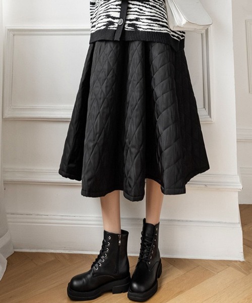 CADBURY（キャドバリー）の「ｷﾙﾃｨﾝｸﾞｷﾞｬｻﾞｰｽｶｰﾄ（スカート・レディース・ブラック/ブラウン/ホワイト・SMALL/X-LARGE/LARGE/MEDIUM）」の8枚目の写真