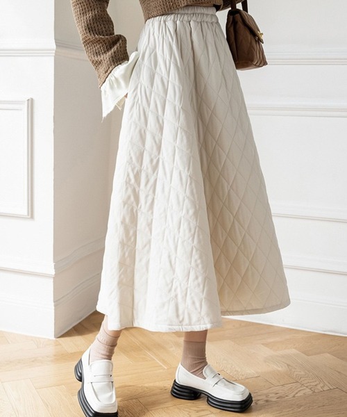 CADBURY（キャドバリー）の「ｷﾙﾃｨﾝｸﾞｷﾞｬｻﾞｰｽｶｰﾄ（スカート・レディース・ブラック/ブラウン/ホワイト・SMALL/X-LARGE/LARGE/MEDIUM）」の6枚目の写真