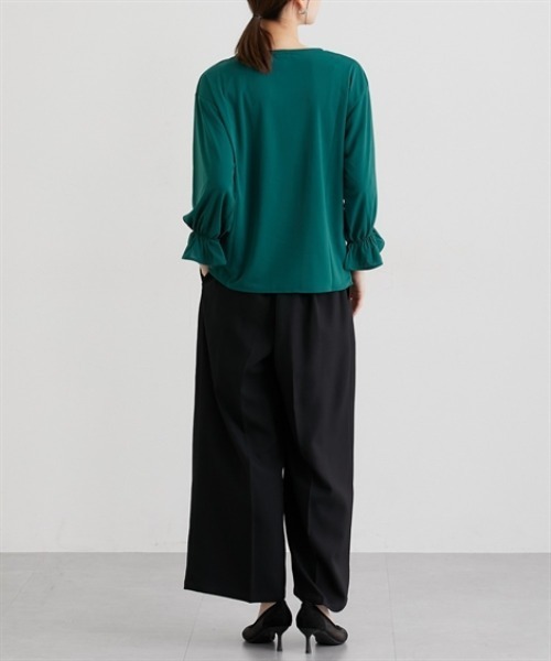 nissen(ニッセン)の「【UV・接触冷感・ストレッチ・吸汗速乾】キーネック長袖プルオーバー(Tシャツ/カットソー・レディース・モカ/グリーン/ベージュ・LL/S/L/M)」の17枚目の写真