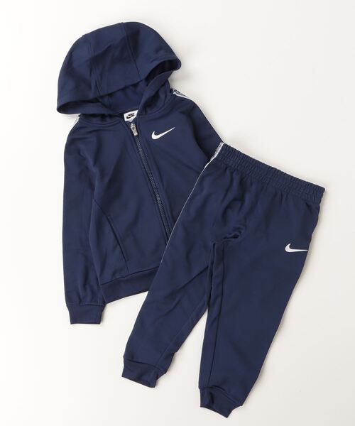 NIKE（ナイキ）の「ナイキ NIKE NKN HOODED FZ PROPUS TAPING SE（パーカー・キッズ・ベージュ/ネイビー・90cm/100cm/95cm）」の2枚目の写真