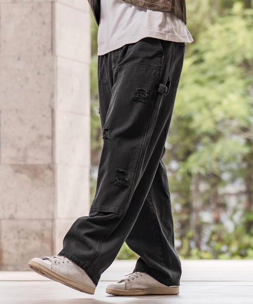 CAMBIO(カンビオ)の「mp14285-ダブルニーダメージ加工ダックパンツ(BP-BEA0070)(その他パンツ・メンズ・ブラック/ネイビー/グレー・S/M/L)」の17枚目の写真