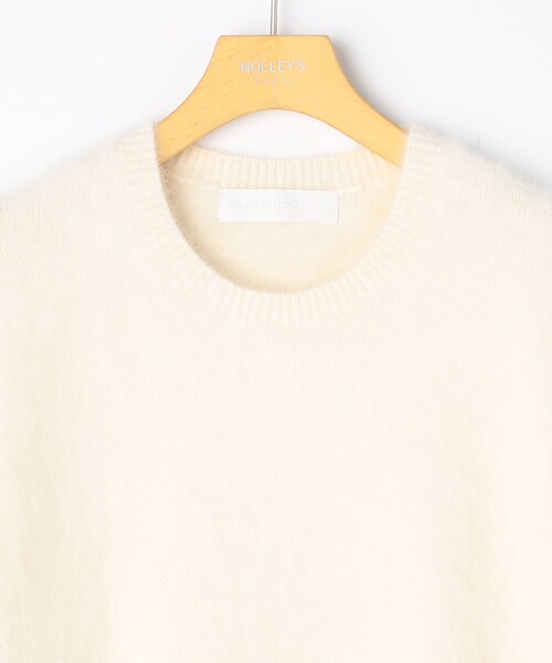 カシミヤ混ヘアリークルーネックプルオーバー（ニット/セーター