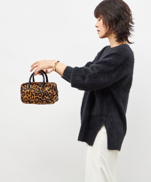 カシミヤ混ヘアリークルーネックプルオーバー（ニット/セーター