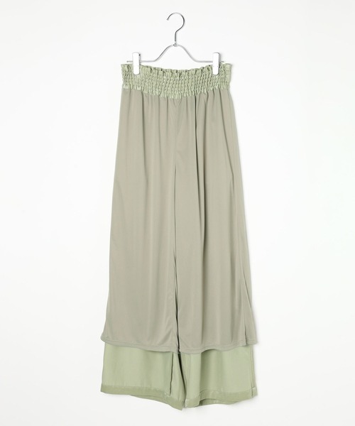 LEPSIM（レプシィム）の「サテンギャザーWストレートパンツ　600152（その他パンツ・レディース・セージグリーン/ブラック/アイボリー/カーキブラウン・FREE）」の10枚目の写真