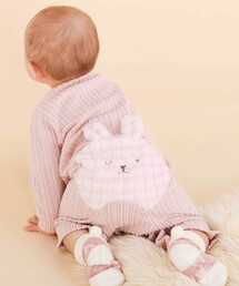 SLAP SLIP BABY | アニマルウサギイヌ恐竜モコモコおしりモチーフロンパース(60~80cm)(ロンパース)