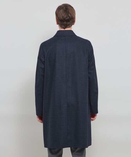 MACKINTOSH LONDON(マッキントッシュ ロンドン)の「【DUNFORD】【Loro Piana Fabric】チェックウールステンカラーコート(その他アウター・メンズ・ブルー/ブラウン系その他3・38/42/40)」の7枚目の写真