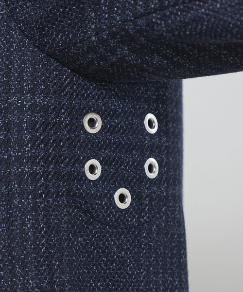 MACKINTOSH LONDON(マッキントッシュ ロンドン)の「【DUNFORD】【Loro Piana Fabric】チェックウールステンカラーコート(その他アウター・メンズ・ブルー/ブラウン系その他3・38/42/40)」の9枚目の写真