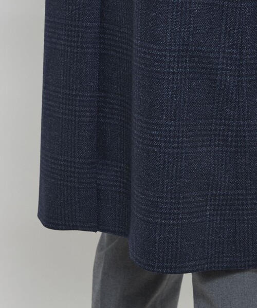 MACKINTOSH LONDON(マッキントッシュ ロンドン)の「【DUNFORD】【Loro Piana Fabric】チェックウールステンカラーコート(その他アウター・メンズ・ブルー/ブラウン系その他3・38/42/40)」の11枚目の写真