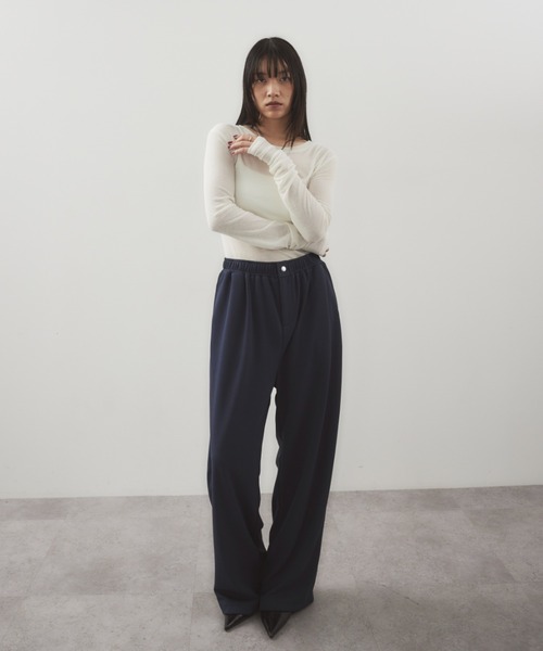 HANNE（アン）の「ストレートイージーパンツ（その他パンツ・レディース・グレー/ネイビー・S/M）」の7枚目の写真