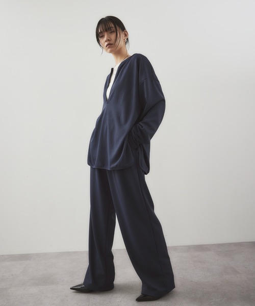 HANNE（アン）の「ストレートイージーパンツ（その他パンツ・レディース・グレー/ネイビー・S/M）」の3枚目の写真