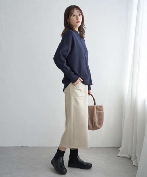 ikka（イッカ）の「【雑誌InRed1月号掲載】フェイクスエードスカート【親子コーデ】（スカート・レディース・チャコール/グリーン/ベージュ/ブラウン系その他・M/L/S）」の18枚目の写真