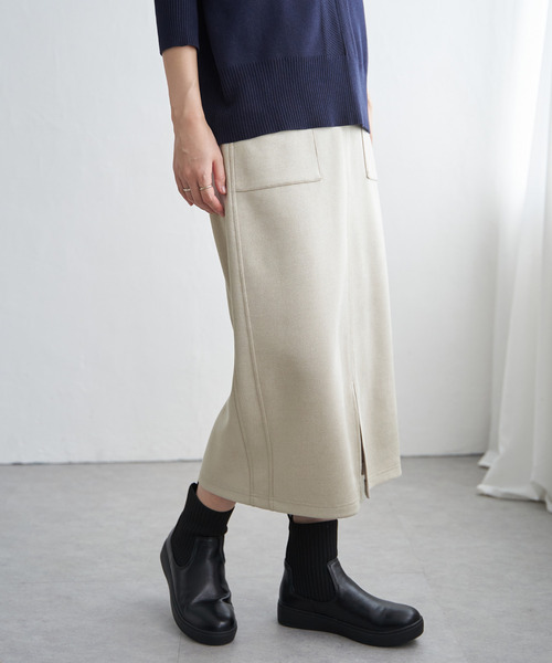 ikka（イッカ）の「【雑誌InRed1月号掲載】フェイクスエードスカート【親子コーデ】（スカート・レディース・チャコール/グリーン/ベージュ/ブラウン系その他・M/L/S）」の17枚目の写真