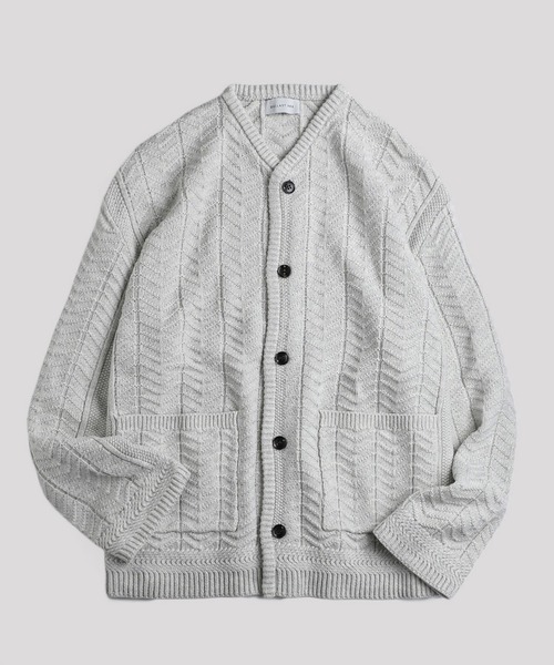 BALLAST ARK（バラストアーク）の「BALLAST ARK / バラストアーク：V-Neck Knit Cardigan：BA12-KC01[AST]（カーディガン/ボレロ・メンズ・ヘザーグレー/モスグリーン/ブラック・L/M）」の2枚目の写真