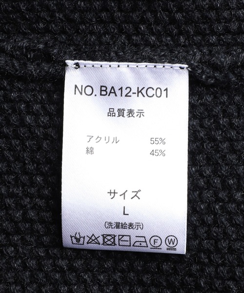 BALLAST ARK（バラストアーク）の「BALLAST ARK / バラストアーク：V-Neck Knit Cardigan：BA12-KC01[AST]（カーディガン/ボレロ・メンズ・ヘザーグレー/モスグリーン/ブラック・L/M）」の10枚目の写真