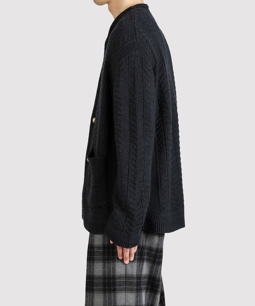BALLAST ARK（バラストアーク）の「BALLAST ARK / バラストアーク：V-Neck Knit Cardigan：BA12-KC01[AST]（カーディガン/ボレロ・メンズ・ヘザーグレー/モスグリーン/ブラック・L/M）」の12枚目の写真