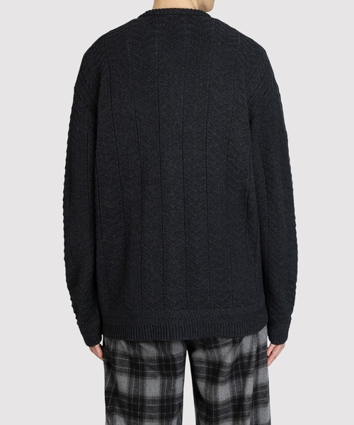 BALLAST ARK（バラストアーク）の「BALLAST ARK / バラストアーク：V-Neck Knit Cardigan：BA12-KC01[AST]（カーディガン/ボレロ・メンズ・ヘザーグレー/モスグリーン/ブラック・L/M）」の13枚目の写真