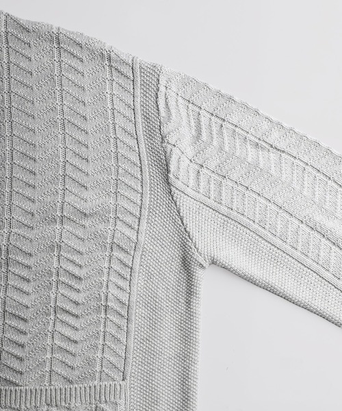 BALLAST ARK（バラストアーク）の「BALLAST ARK / バラストアーク：V-Neck Knit Cardigan：BA12-KC01[AST]（カーディガン/ボレロ・メンズ・ヘザーグレー/モスグリーン/ブラック・L/M）」の20枚目の写真