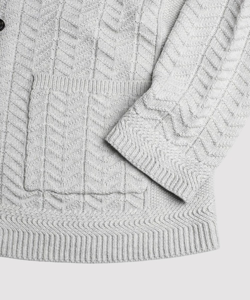 BALLAST ARK（バラストアーク）の「BALLAST ARK / バラストアーク：V-Neck Knit Cardigan：BA12-KC01[AST]（カーディガン/ボレロ・メンズ・ヘザーグレー/モスグリーン/ブラック・L/M）」の21枚目の写真