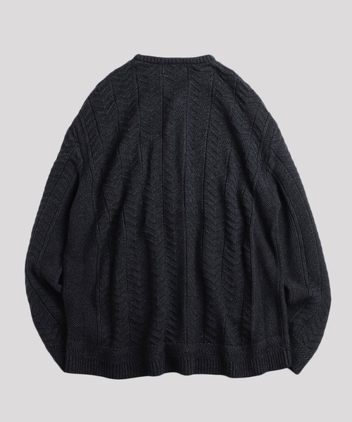 BALLAST ARK（バラストアーク）の「BALLAST ARK / バラストアーク：V-Neck Knit Cardigan：BA12-KC01[AST]（カーディガン/ボレロ・メンズ・ヘザーグレー/モスグリーン/ブラック・L/M）」の4枚目の写真