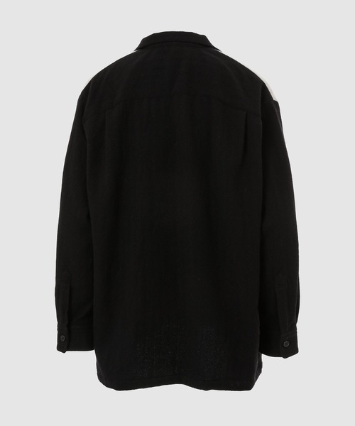 COMME des GARCONS HOMME（コム デ ギャルソン・オム）の「WOOL KNIT DOCKING SHIRT（シャツ/ブラウス・メンズ・ブラック×グレー・M/S/XS）」の2枚目の写真