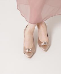 ESPERANZA | 【12時間パンプス】約7．5cm／ビジューベルト パーティ-結婚式に最適(パンプス)