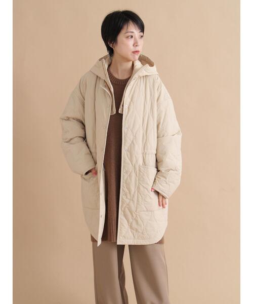 sm2rhythm（サマンサモスモスリズム）の「キルトレイヤードジャケット（ノーカラージャケット・レディース・ベージュ/カーキ/ブラック・F）」の5枚目の写真