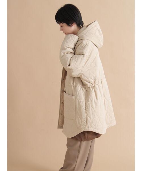 sm2rhythm（サマンサモスモスリズム）の「キルトレイヤードジャケット（ノーカラージャケット・レディース・ベージュ/カーキ/ブラック・F）」の6枚目の写真