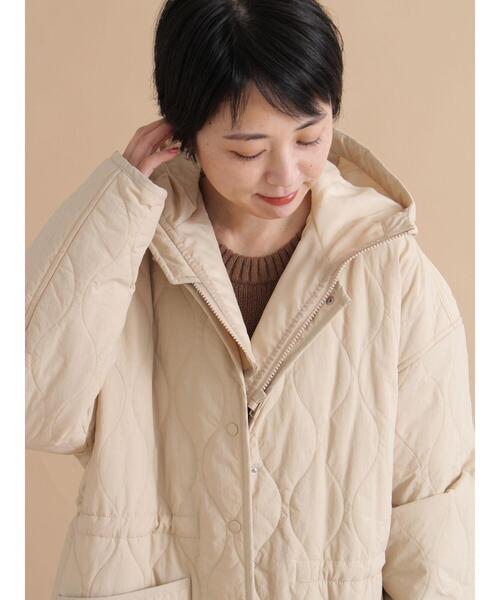 sm2rhythm（サマンサモスモスリズム）の「キルトレイヤードジャケット（ノーカラージャケット・レディース・ベージュ/カーキ/ブラック・F）」の7枚目の写真