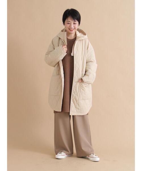 sm2rhythm（サマンサモスモスリズム）の「キルトレイヤードジャケット（ノーカラージャケット・レディース・ベージュ/カーキ/ブラック・F）」の10枚目の写真