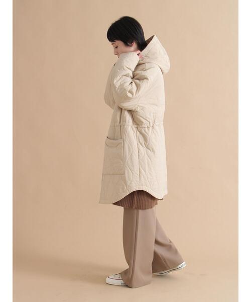 sm2rhythm（サマンサモスモスリズム）の「キルトレイヤードジャケット（ノーカラージャケット・レディース・ベージュ/カーキ/ブラック・F）」の12枚目の写真