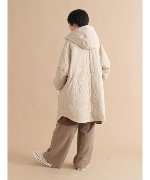 sm2rhythm（サマンサモスモスリズム）の「キルトレイヤードジャケット（ノーカラージャケット・レディース・ベージュ/カーキ/ブラック・F）」の13枚目の写真