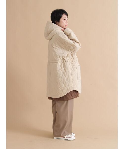 sm2rhythm（サマンサモスモスリズム）の「キルトレイヤードジャケット（ノーカラージャケット・レディース・ベージュ/カーキ/ブラック・F）」の15枚目の写真