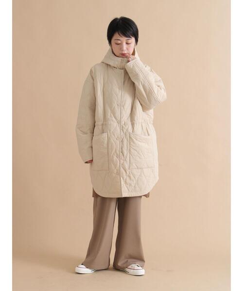 sm2rhythm（サマンサモスモスリズム）の「キルトレイヤードジャケット（ノーカラージャケット・レディース・ベージュ/カーキ/ブラック・F）」の16枚目の写真