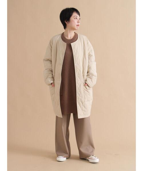 sm2rhythm（サマンサモスモスリズム）の「キルトレイヤードジャケット（ノーカラージャケット・レディース・ベージュ/カーキ/ブラック・F）」の18枚目の写真